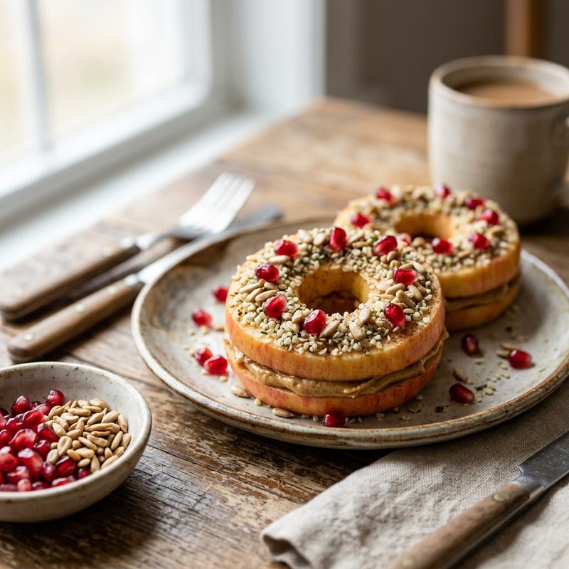 Apple Sunbutter Sandwich Donuts