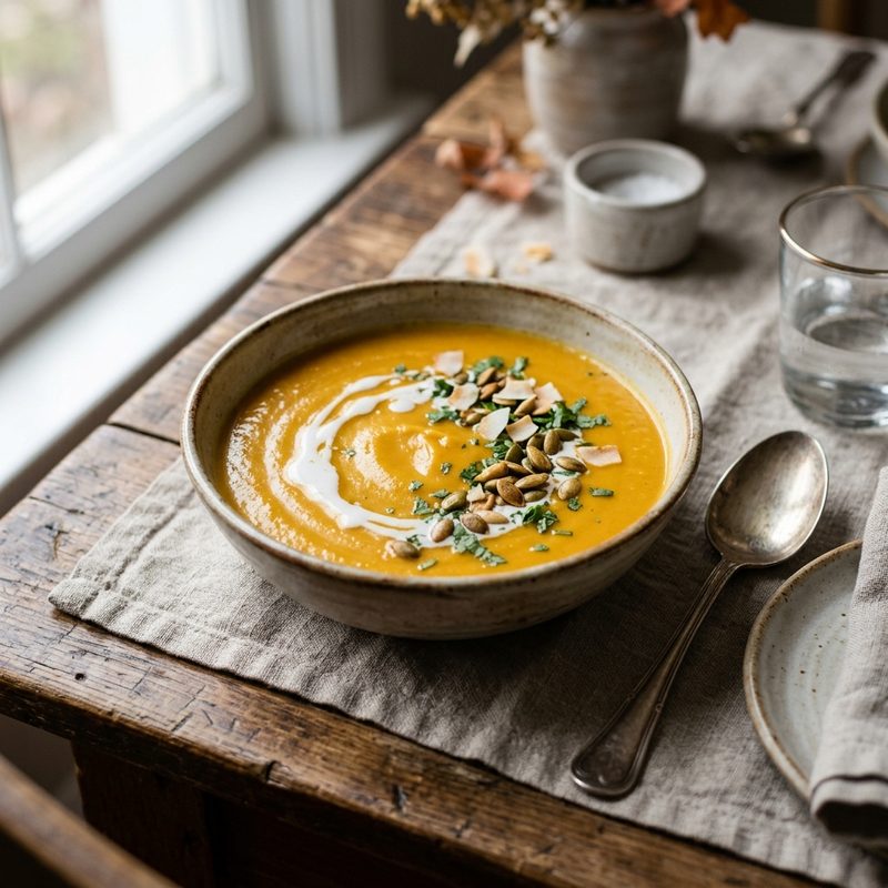 Coconut Ginger Butternut Squash Soup
