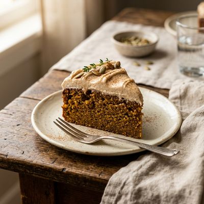 Brown Butter Pumpkin Cake with Honey Cinnamon Frosting
