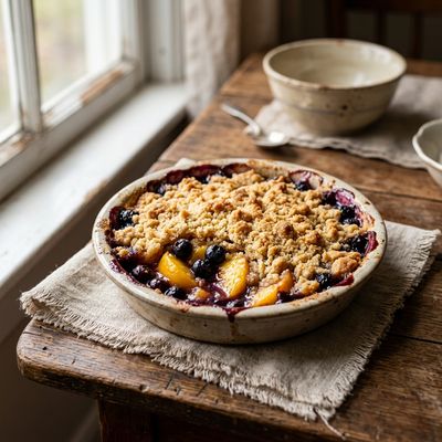 Grain-Free Peach and Blueberry Cobbler