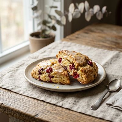 Meyer Lemon Cranberry Scones