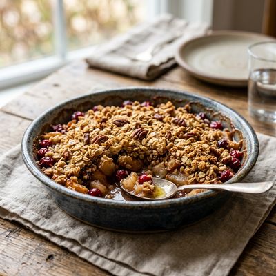 Pear, Apple and Cranberry Crisp
