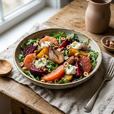 Roasted Beet, Orange and Shallot Salad